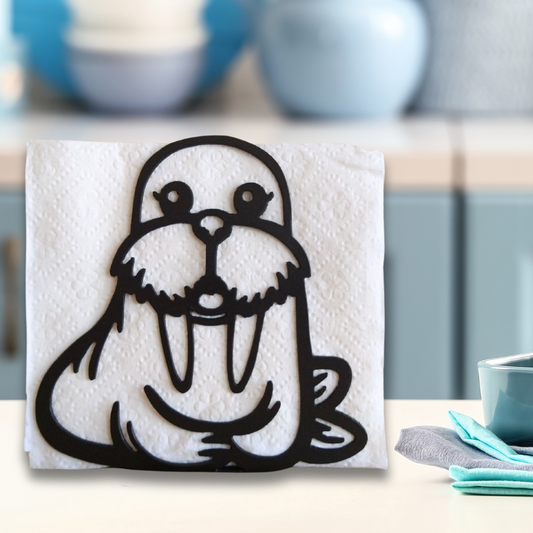 Metal Walrus Napkin Holder or Mail Organizer image 0