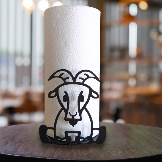 Metal Goat / Ram Paper Towel Holder image 0