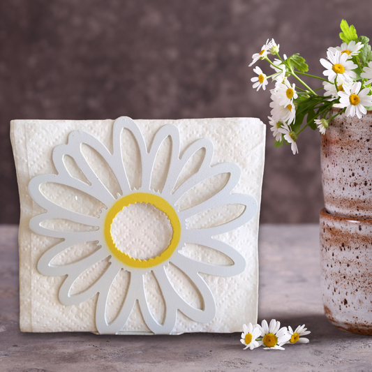Metal Daisy Napkin Holder or Mail Organizer image 0