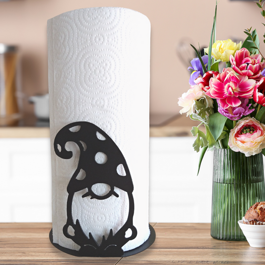 Metal Gnome Paper Towel Holder image 0
