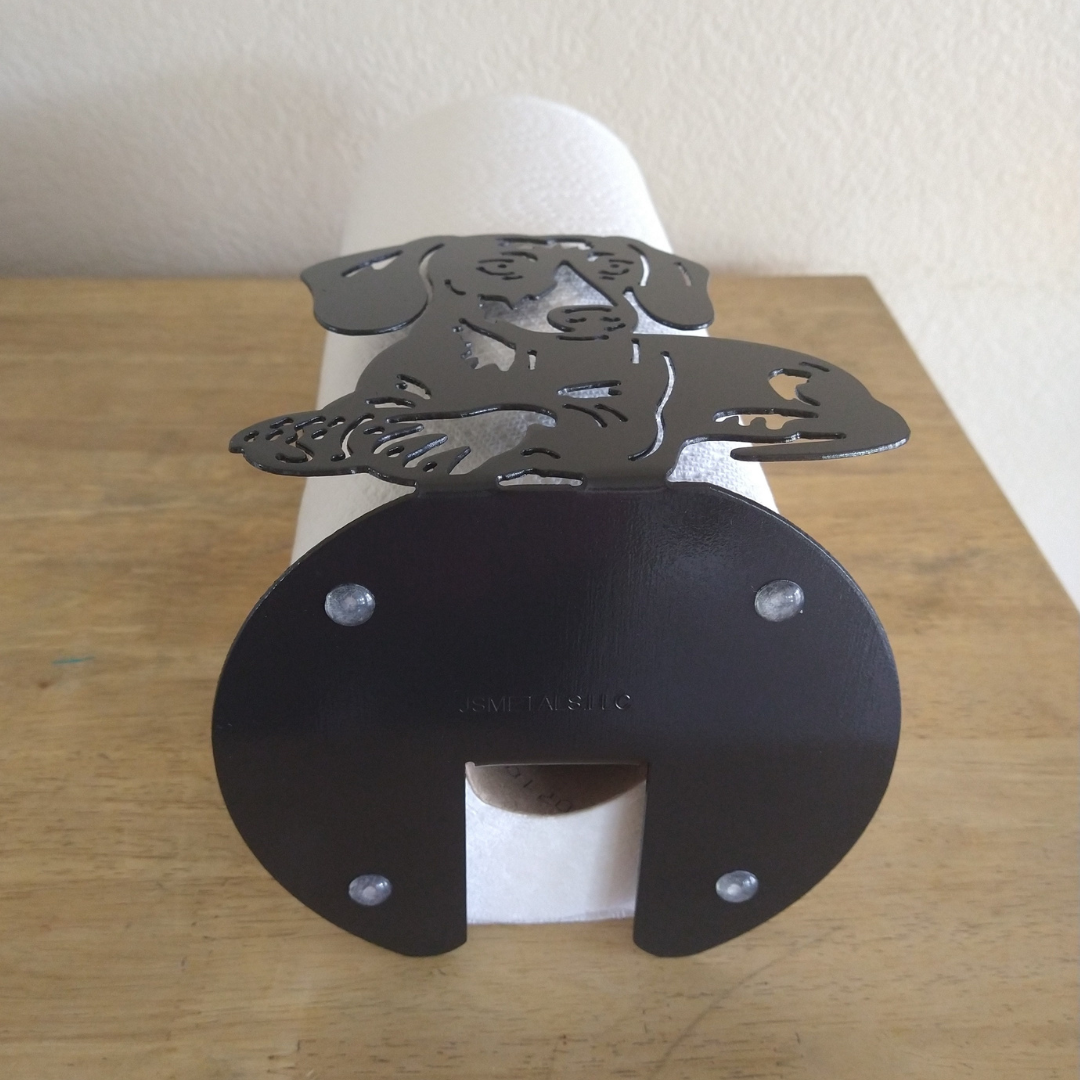 Metal Dachshund (Short-Hair) Paper Towel Holder image 2