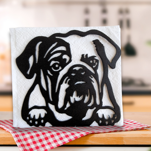 Metal English Bulldog Napkin Holder or Mail Organizer image 0