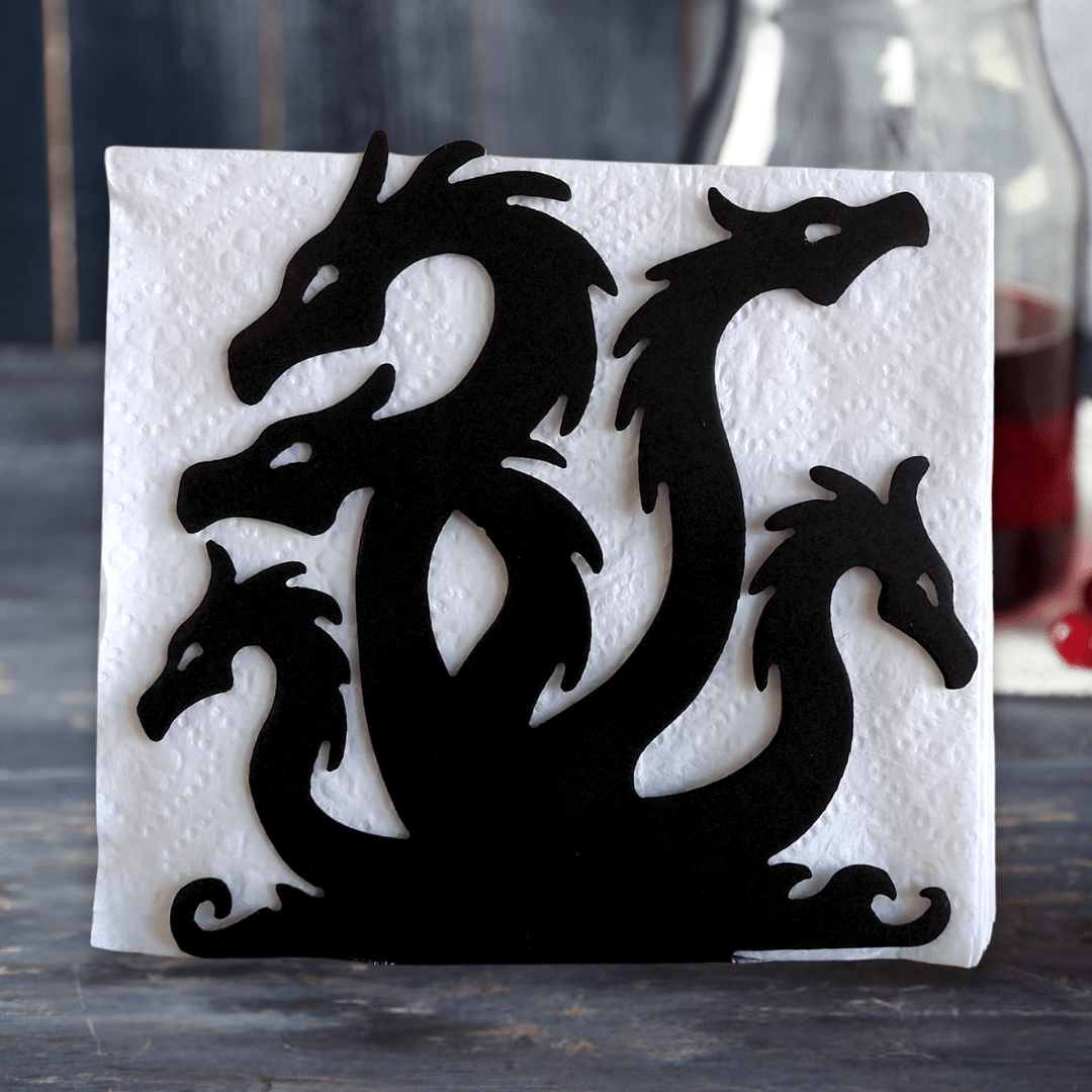 Metal Dragon Napkin Holder or Mail Organizer image 0